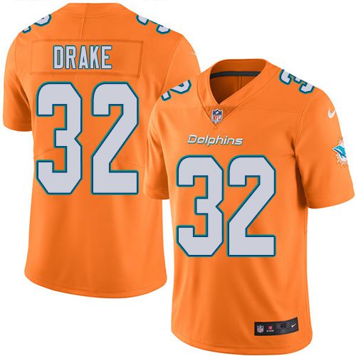 Men Miami Dolphins #32 Kenyan Drake Nike Orange Color Rush Limited NFL Jersey
